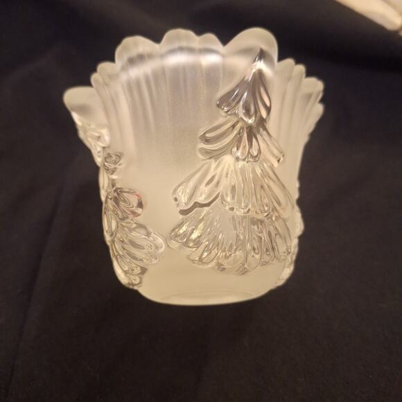 Mikasa Christmas Tree Crystal Candle Holder Winter Dreams Votive Tea Light - Picture 5 of 5